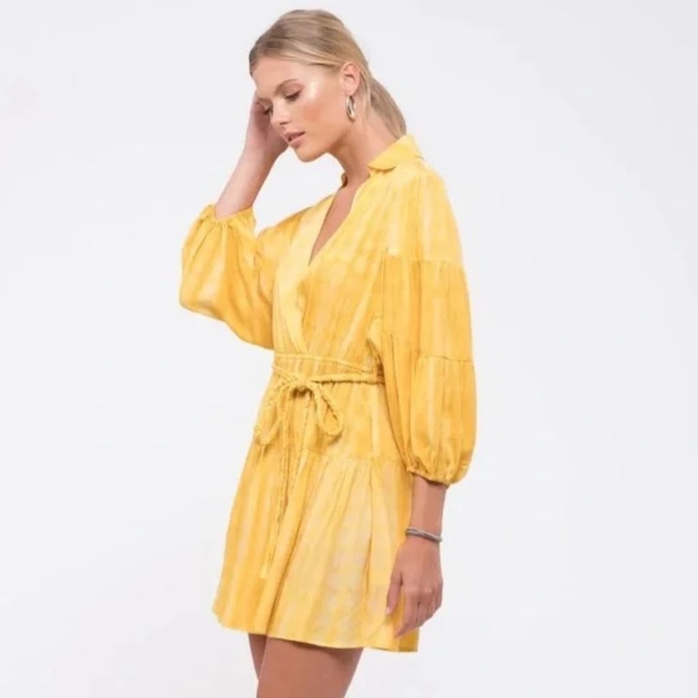 Moon River Belted Tie Dye Dress
